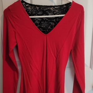 Long sleeve Guess top with lace back